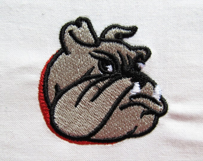 Bulldog head mini fill design mascot - machine embroidery fill stitch designs  INSTANT DOWNLOAD