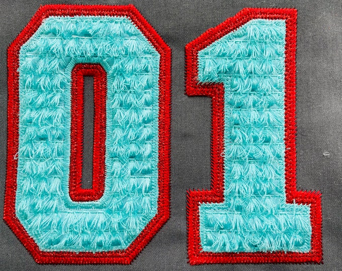 BIG Fringed fluffy Font chenille Glitter Vinyl ZIG-ZAG Double applique layer Athletic Sport School Team Players machine embroidery designs