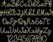 Dense Bold Chain Stitch FONT Machine Embroidery Designs