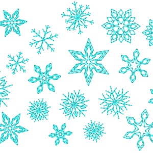 Micro Mini Small 8 Single Snowflakes Machine Embroidery Designs, Files ...