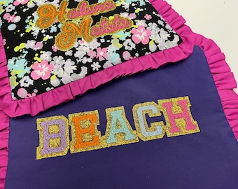 Pequeño y grande, el mejor parche de chenilla sintética Varsity Athletic Block Glitter HTV font Vinyl Alphabet Letters Machine Embroidery Designs 1.5 a 5