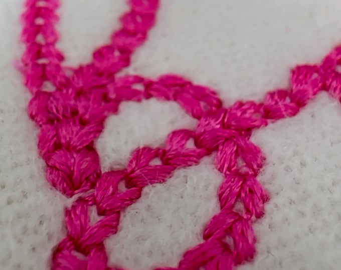 Extra Bold Tiny Chain FONT Bubbly machine embroidery designs mini sizes 1 up to 1.6 inch for kids baby names handwritten script alphabet