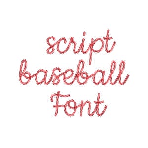 Baseball Stitch Handwritten Script FONT Softball Sports Stitch Alphabet ...