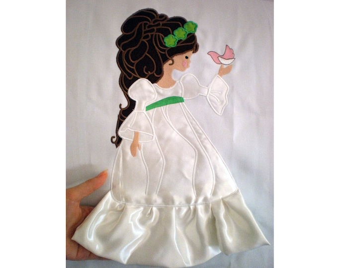 Lovely Doll - machine embroidery designs fill stitch and applique designs INSTANT DOWNLOAD multiple sizes for hoop 4x4, 5x7 and 6x10