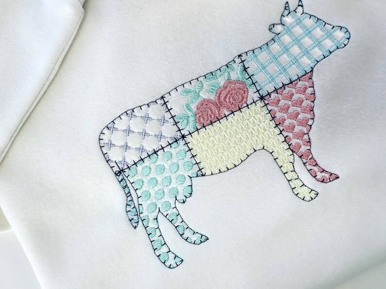 Cow Patch Pattern Patchwork Cow Patterned Farm Animal Cow Machine Embroidery Designs ...