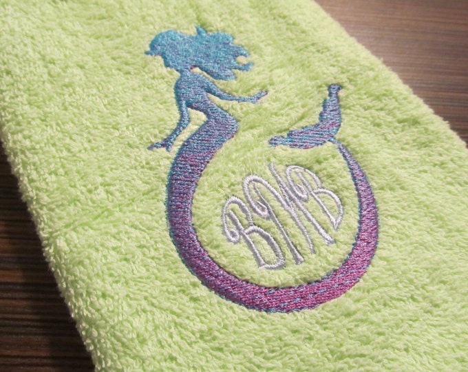 Iridescent 2 Color Mermaid circle Monogram Frame and new circle Font Embroidery designs 4x4 5x7 No special thread required