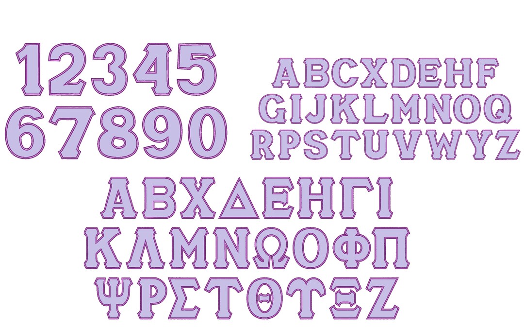 Greek Number Lettering English Alphabet and Numbers With Greek Sororities Whole Alphabet ...