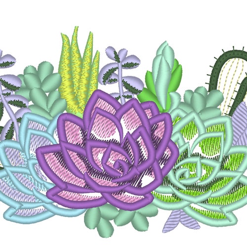 Cactus Embroidery Designs Machine Embroidery Pattern Instant Etsy
