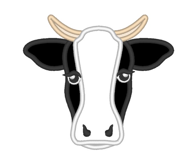 Bull, cow face, cow head, cow boy, Farm, cow applique, little bull - cute farm theme machine embroidery applique designs