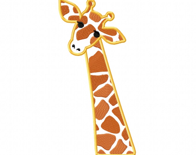 Giraffe head Little giraffe cure eyes embroidery applique designs assorted sizes for hoops 4x4 5x7 and 6x10