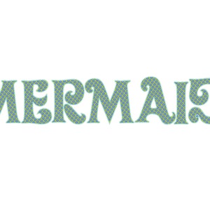 Stunning 2 Color Mermaid light stitch Monogram Font machine embroidery designs whole alphabet 4x4 5x7, BX included INSTANT DOWNLOAD