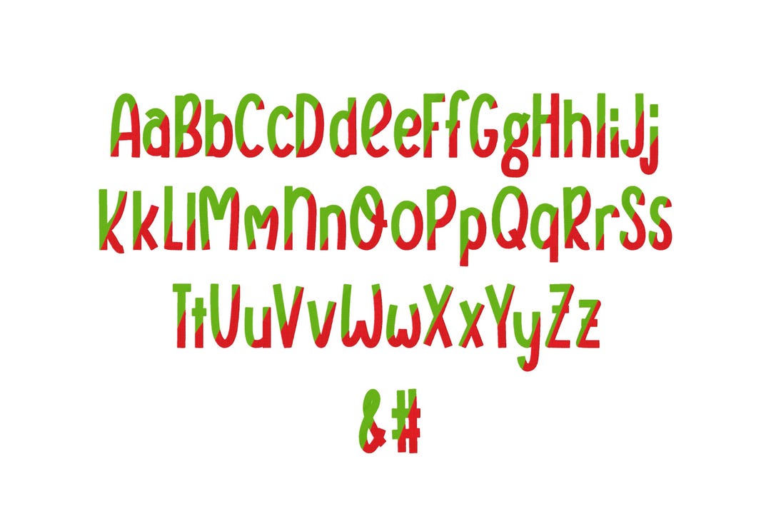 Split Stitch Lettering Fill Stitch Split Font Sunkissed Alphabet Divided Monogram Letters ...