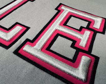 Puff Narrow FONT Sport Varsity alphabet Applique machine embroidery designs 3D raised Puffy Foam monogram Sports Block Font 3.3 up to 4.7in