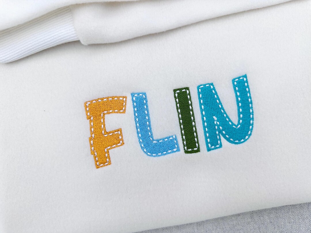 Fill Stitch FONT With Hand-stitch Look on Top Machine Embroidery ...