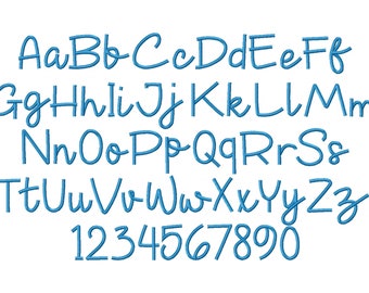 Satin stitch FONT machine embroidery designs in assorted mini sizes alphabet letters, playful kids name satin embroidery, BX included