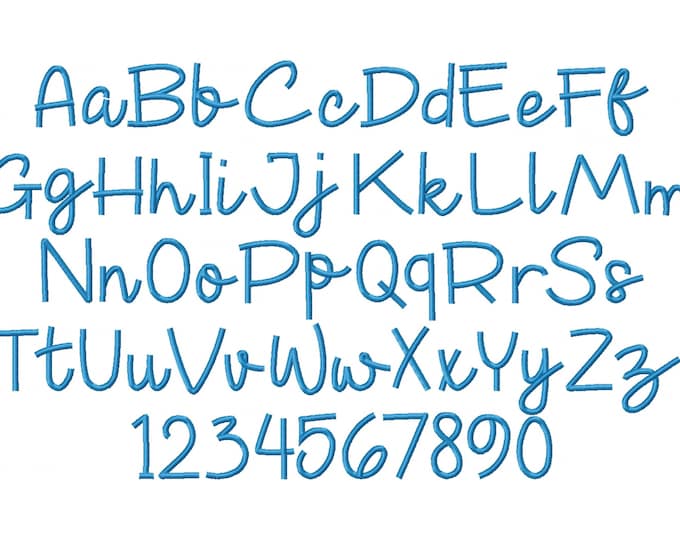 Satin stitch FONT machine embroidery designs in assorted mini sizes alphabet letters, playful kids name satin embroidery, BX included