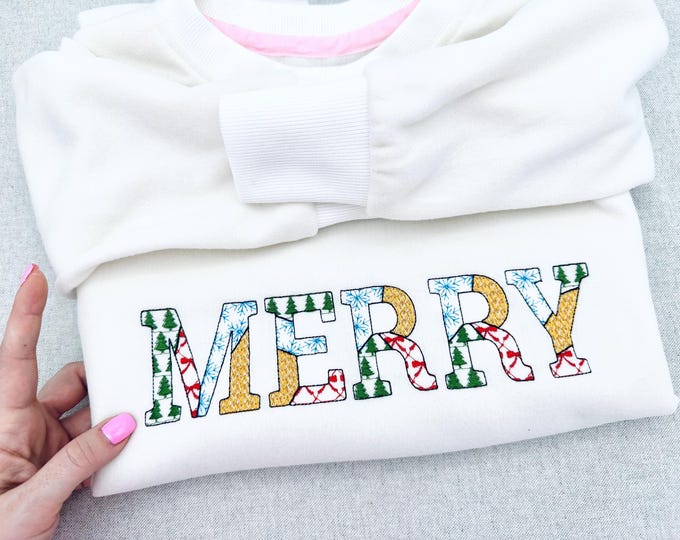 Christmas theme Patterned Block Font Patchwork alphabet Monogram letters numbers machine embroidery designs sizes 1.8 up to 3.5 inch, BX