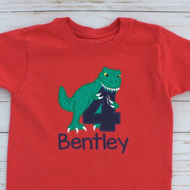 2-Piece Terry T-Rex Dinosaur Sequin Applique Set – 4.75” & 7.25”, Green Multi Sparkle