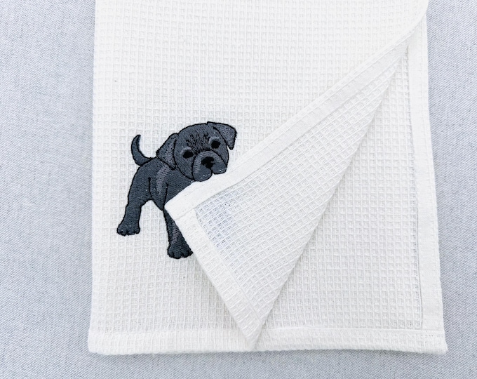 Cute Playing Little Cane Corso Puppy Dog Mama kitchen dish towel animal pet kids machine embroidery designs ITH project simply in the hoop