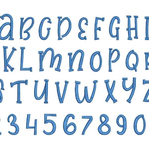 Best satin stitch Font playful kids alphabet letters and numbers monogram name, machine embroidery designs assorted sizes, BX included