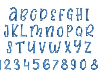 Best satin stitch Font playful kids alphabet letters and numbers monogram name, machine embroidery designs assorted sizes, BX included