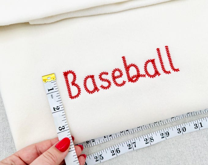 Baseball stitch FONT Sunspun awesome sports stitch handwritten alphabet letters machine embroidery designs many sizes 1.3 up to 3.4 inch