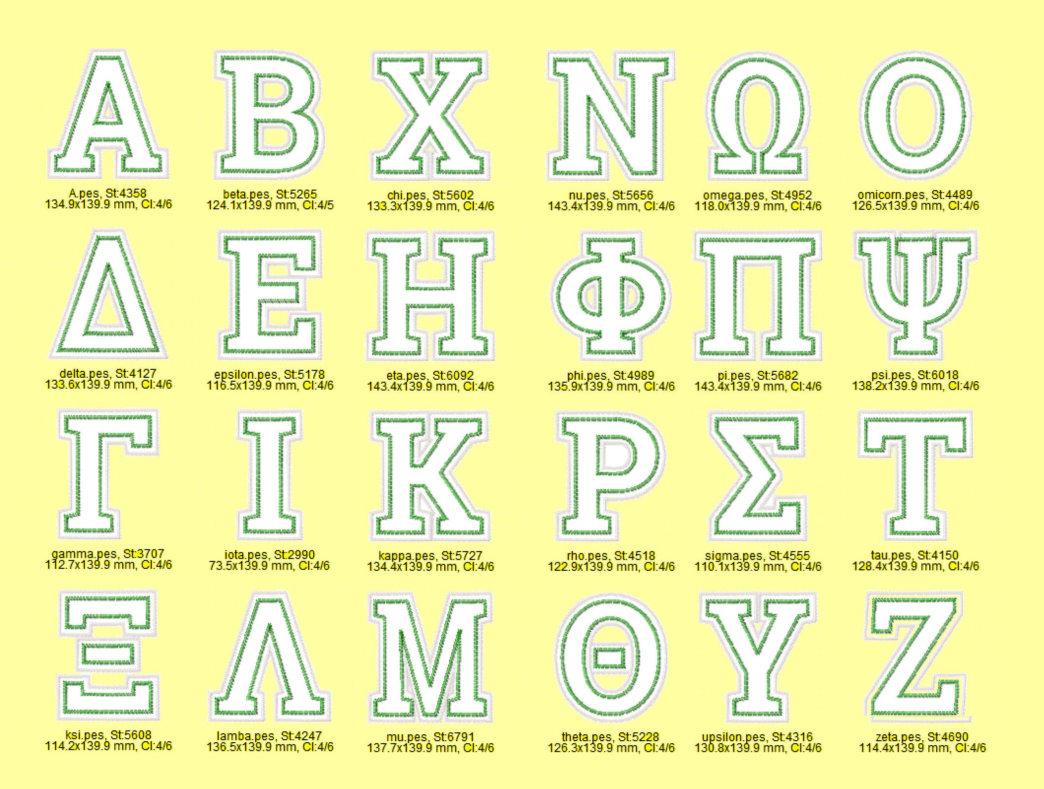 Ancient Greek Alphabet Font