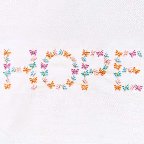 Butterfly Font alphabet tiny wee butterflies machine embroidery designs flowered font Summer floral monogram multiple sizes 2.5 to 6.3in, BX