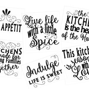 Kitchen lovely quotes - machine embroidery designs for hoop 4x4 and 5x7 - kitchen towel embroidery collection SET of 6 INSTANT DOWNLOAD by Artapli embroidery format PES HUS JEF EXP DST VIP VP3 XXX instant download