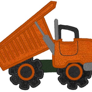 Dumptruck - machine embroidery applique and filled  designs - multiple sizes INSTANT DOWNLOAD  4x4,5x7, 6x10