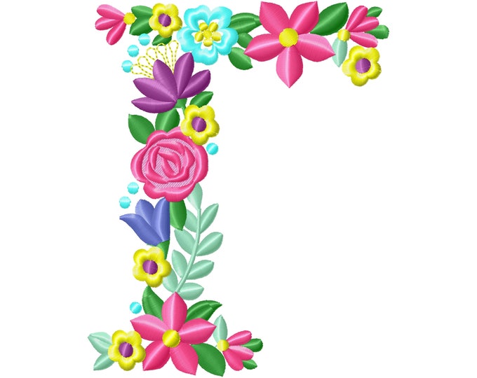 Fraternities & sororities Floral Greek font letter GAMMA, machine embroidery designs 3.5 4 5 6 7 in. INSTANT DOWNLOAD