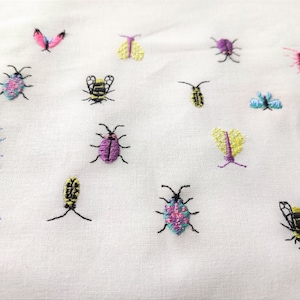 Micro mini small bugs and butterflies 8 types machine embroidery designs tiny sizes less than one inch wee bee bug butterfly moth insect BX!