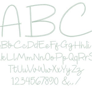 Quick light stitch Love Chain FONT machine embroidery designs multiple MINI sizes alphabet letters playful kids name monogram saying, BX