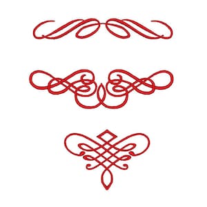 Diadem Damask design Monogram Border Frame Decoration SET of 4 types machine embroidery designs for hoop 4x4 5x7 sizes from 3.5 up to 7 inch
