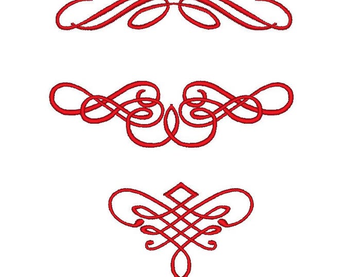 Diadem Damask design Monogram Border Frame Decoration SET of 4 types machine embroidery designs for hoop 4x4 5x7 sizes from 3.5 up to 7 inch