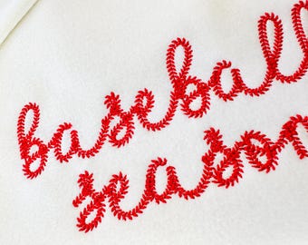 NEW! Baseball stitch FONT sports softball handwritten font script alphabet letters machine embroidery designs multiple sizes 1 up to 3.4 in