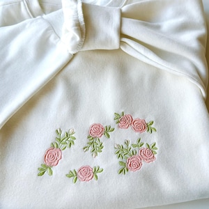 Accent Mini Rose Flower SET of 5 Types Light Stitch Machine Embroidery ...