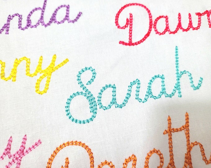 Quick light stitch Chain FONT machine embroidery designs in assorted sizes alphabet letters, chainstitch link chain name, BX included