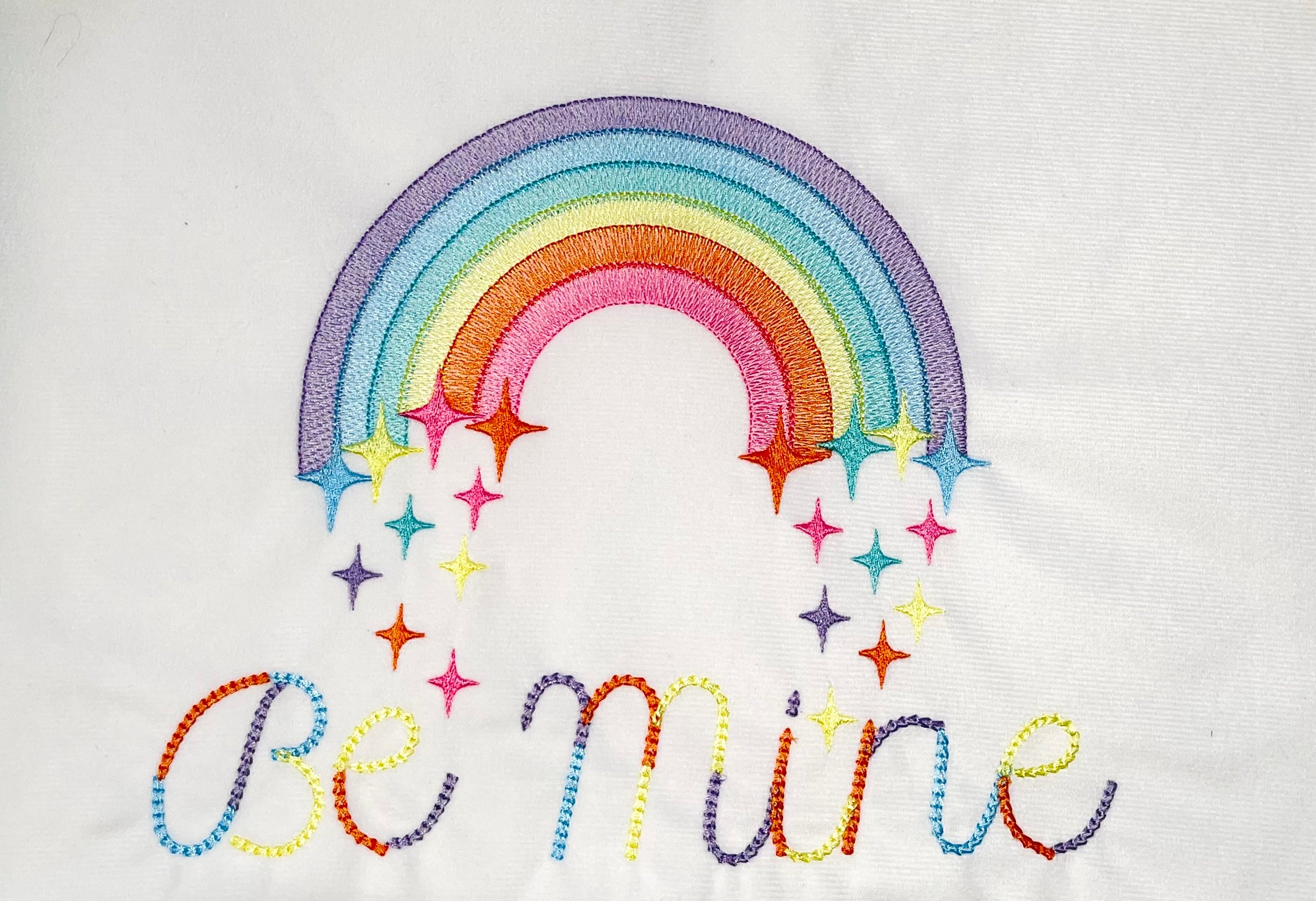 Mini Light stitching light stitch rainbow in many sizes, rainbow embroidery  design, outline rainbow light stitch, machine embroidery designs