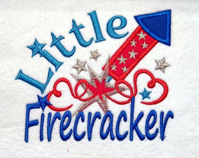 Little Firecracker - machine embroidery designs - 4x4 and 5x7 multiple sizes  INSTANT DOWNLOAD