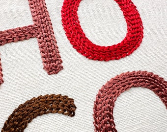 Mini Chain Font hand stitch effect Chain Block Font machine embroidery designs alphabet letters numbers monogram sizes 1.4 up to 2.5inch, BX