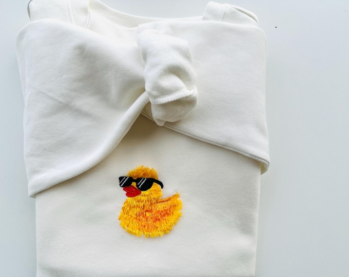 Fringed Rubber Duck summer sunglasses awesome Fluffy toy kids baby fur chenille machine embroidery designs mini sizes 2.5 up to 3.5 inches