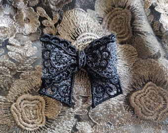 Lace Bow scallop edge Double layer Big bow for Little Princess FSL Free standing lace girly Bow machine embroidery designs for hoop 5x7