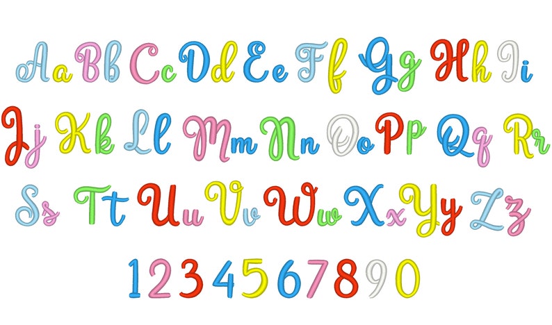 Pop Puff Embroidery font machine embroidery designs 3D raised puffy foam alphabet 1.8, 2, 2.8, 3.5 in monogram handwritten script font, BX image 8