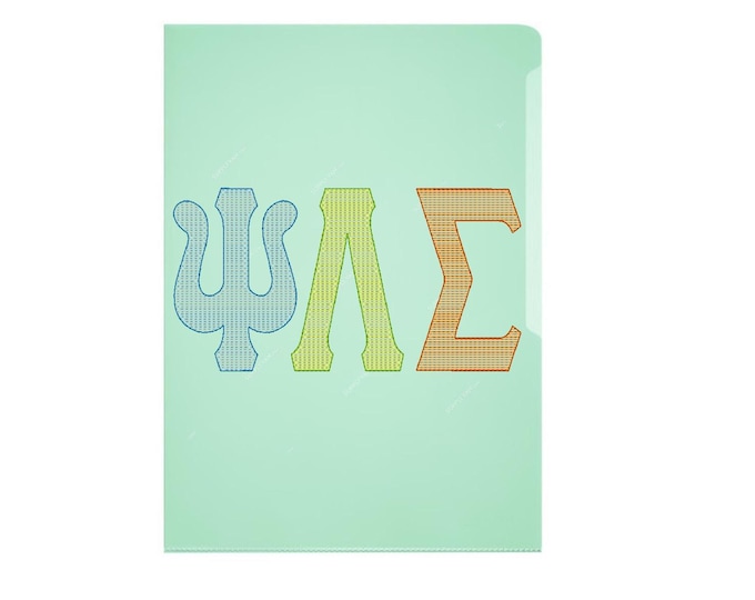 Light stitch Tall Greek FONT alphabet sororities fraternities monogram quick stitch outline machine embroidery designs 2 up to 4.7 inch