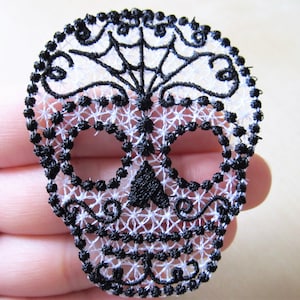 FSL, Free standing lace Day of the Dead Simply Skull, Calavera - embroidery designs 4x4 INSTANT DOWNLOAD