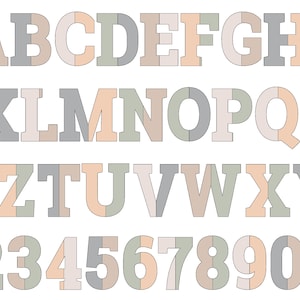 Light applique font Open Edge Raggedy Applique Alphabet bean stitch outline patchwork machine embroidery designs Split duotone multicolor