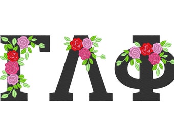 Floral Greek Alphabet - Etsy