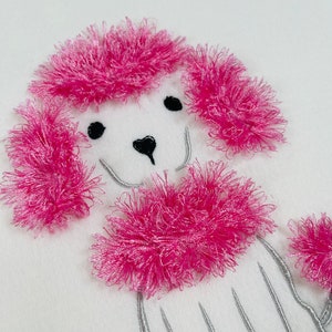 Fluffy Poodle Puppy Fringed Dog Machine Embroidery Designs Fur Fringe ...
