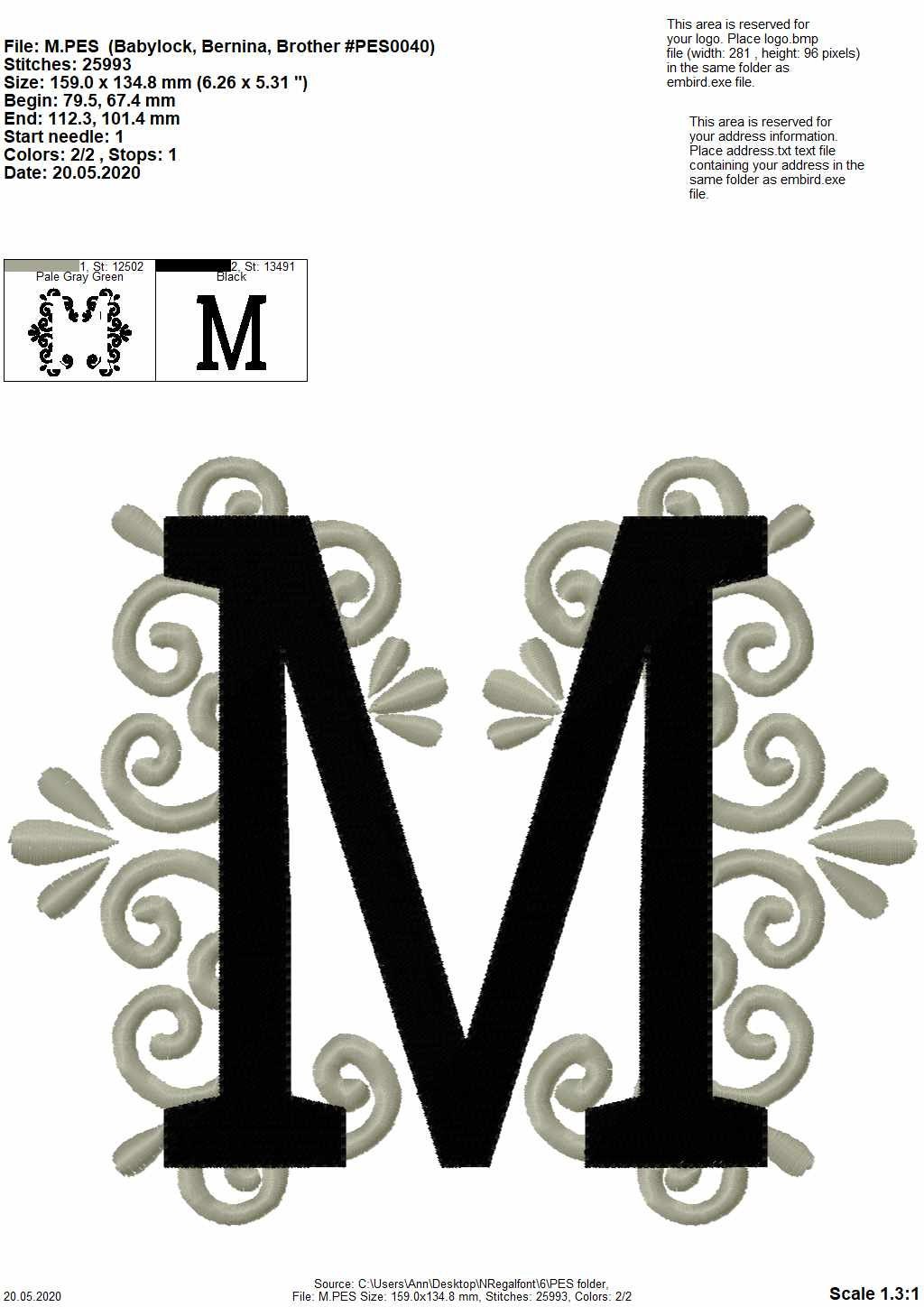 fancy letter m fonts